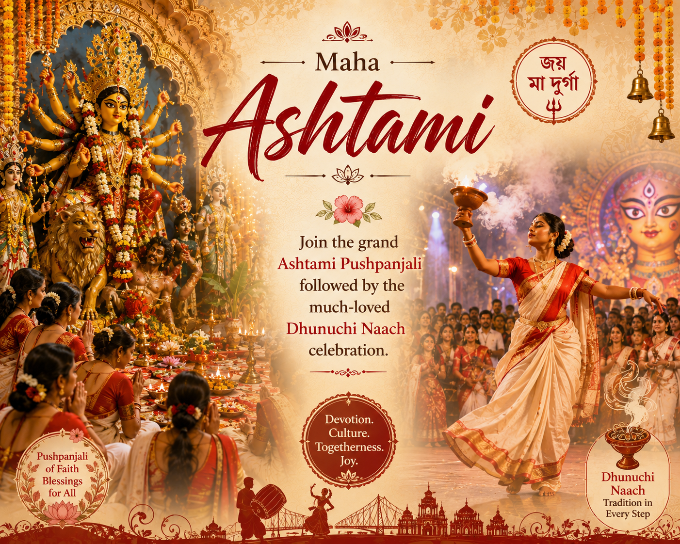 Ashtami Pushpanjali & Dhunuchi Naach